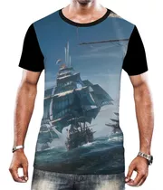 Camisa Camiseta Navio Pirata Alto Mar Veleiro Caravela Hd 1