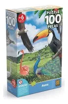 Puzzle Quebra Cabeça Aves 100 Peças 03925 - Grow