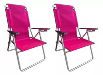 Combo X2 Sillon Alum. Alta Reclinable Playa Reforzada Alumel