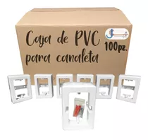 Caja Universal De Pvc Para Canaleta Con Tornillos 100 Pz