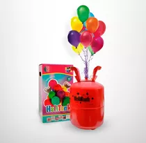 Gas Helio Descartable Tanque Garrafa 20 Globos 9 Cotillon 