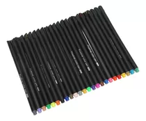 Conjunto De 24 Canetas Coloridas Fineliner, Ponta Fina De 0,