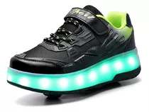 Zapatillas Voladoras De Dos Ruedas, Patines Y Led Recargable