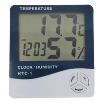 Termómetro Higrómetro Reloj Alarma Digital Htc-1
