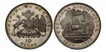 Moneda 10 Pesos 1968 Chile . Proof Ultra Cameo ! ! !