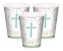 Pack 6 Uds Vaso De Cartón Con Diseño Religioso