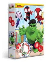 Spidey Hulk Quebra Cabeça 28 Peças Grandinho Jak Toyster