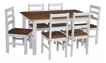 Juego De Comedor 6 Sillas Madera Mexicano En Caja Tienda Max