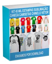 Kit 45 Mil Estampas Sublimação Canecas Chinelo E Vetores