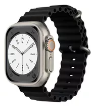 Pulseira Oceano Relógio Smartwatch Silicone Alta Qualidade Cor Preto Largura 2