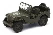 Coleccionable Jeep Militar Metálico Color Verde