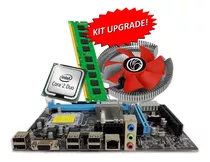 Kit Placa Mãe 775 + Mem 4 Gb Ddr3 + Proc Core 2 Duo + Cooler Cor Preto