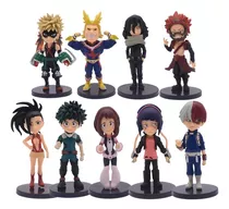 Set De 9 Figuras My Hero Academia De 7 A 9 Cm Aprox.