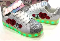 Zapatillas Footy 47 Street Luces Led Recargables Usb Nenas