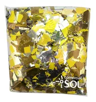 Papel Picado Dourado Sky Paper 1kg Efeito Amarelo Metalizado