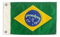 Bandeira Bordada Dupla Face Para Moto Chopper - Brasil 