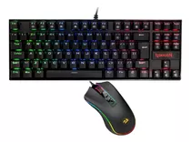 Kit Gamer Redragon Teclado Kumara Rgb + Mouse Cobra M711 Rgb Cor Do Mouse Preto Cor Do Teclado Preto