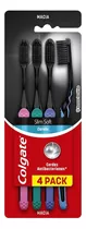 Kit De Escovas De Dentes Colgate Slim Soft Black Com 4 Unidades