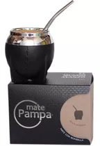 Mate Pampa Torpedo Térmico Con Bombilla Boca Cerrada Negro