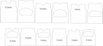 Modelagem Infantil Camisa Básica, 2 A 12 Anos