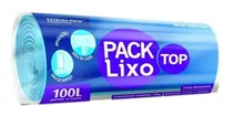 30 Sacos Lixo Azul 100 Litros Rolo Picotado Extra Resistente