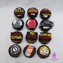 12 Cupcakes Volver Al Futuro - Cumpleaños Mesa Dulce