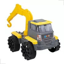 Brinquedo Caminhão Carrinho Infantil Carro Profissões Cor Amarelo Personagem Guincho