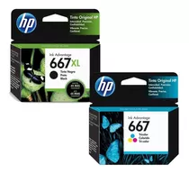 Cartuchos De Tinta Hp 667xl Negro+667 Color 3ym81al 3ym78al