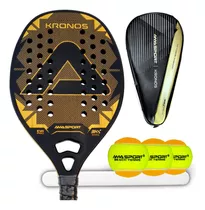 Raquete Beach Tennis Amasport Kronos Gold Edition Titanium