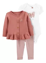 Carter´s Set 3 Piezas Body Campera Pantalon Mariposa 1n67811