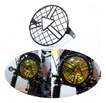 Rejas Para Faros Cafe Racer Moto Vintage Metal Universal