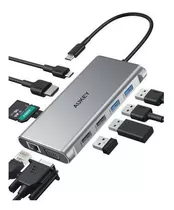 Aukey Hub 10 En 1 Usb-c Gris - Cb-c89