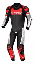 Macacão Couro Moto 1 Peça Racing Shiver Corsa