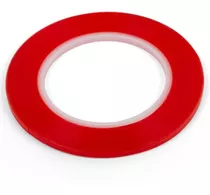 Cinta Doble Contacto Rojo Transp 5mm Especial Para Celulares