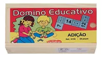 Domino Educativo De Madeira Adição Pedagógico Carimbrás