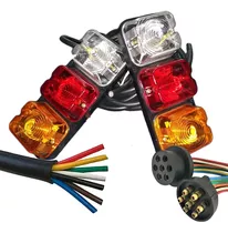 Kit Faros Traseros Tricolor Led 634tt Batan Trailer 7 Vias