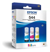 Pack Botellas De Tinta X3 Epson T544 Tricolor  Original