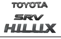 Logo Insignia Toyota Srv Hilux X 3 Gris Vison