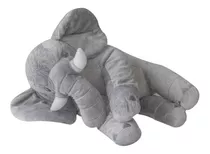 Almofada Travesseiro Elefante Bebê Pelúcia Cinza 80cm Cor Cinza Inteiro
