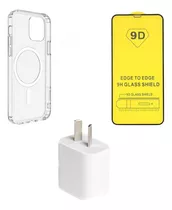  Funda Magnética + Adaptador 20w  + Templado 9d  Para iPhone