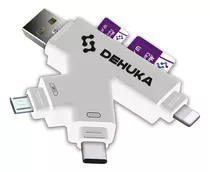  Dehuka Lector Sd Compatible Con iPhone Usb Tipo C Color Blanco
