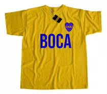 Remera Boca Juniors Retro T/talles 100% Algodon Futbol