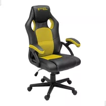 Cadeira Gamer Bright Ergonômica Reclinável - 605 Amarelo Material Do Estofamento Couro Sintético