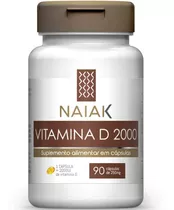Vitamina D3 2000 Naiak - 90 Cápsulas