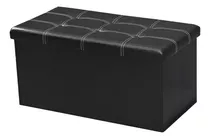 Banqueta Baul Puff Baul Negro 76x38  Organizador Puff Sillon Pie De Cama Baul Organizador Pouf Sillon Taburete Plegable Puff Silla Asiento Organizador Plegable Qatarshop