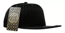 Snapback Double Aa Liso Para Bordar Negro