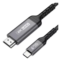 Cable Adaptador Usb Tipo C A Hdmi 4k 60hz 144hz 2k 2mt