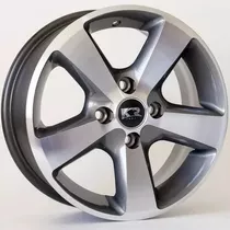 Rodas Esportivas Kr Onix Celta Aro 15 4x100 (jogo) +bicos Cor Grafite Com Diamantado