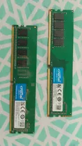 Memoria Ram Pc Ddr4 Crucial 2400 1.2v Cl17 X 2 Muy Buenas