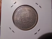 200 Reis 1898 Portugal Prata Flor Cunho 4° Cent. Des. India 